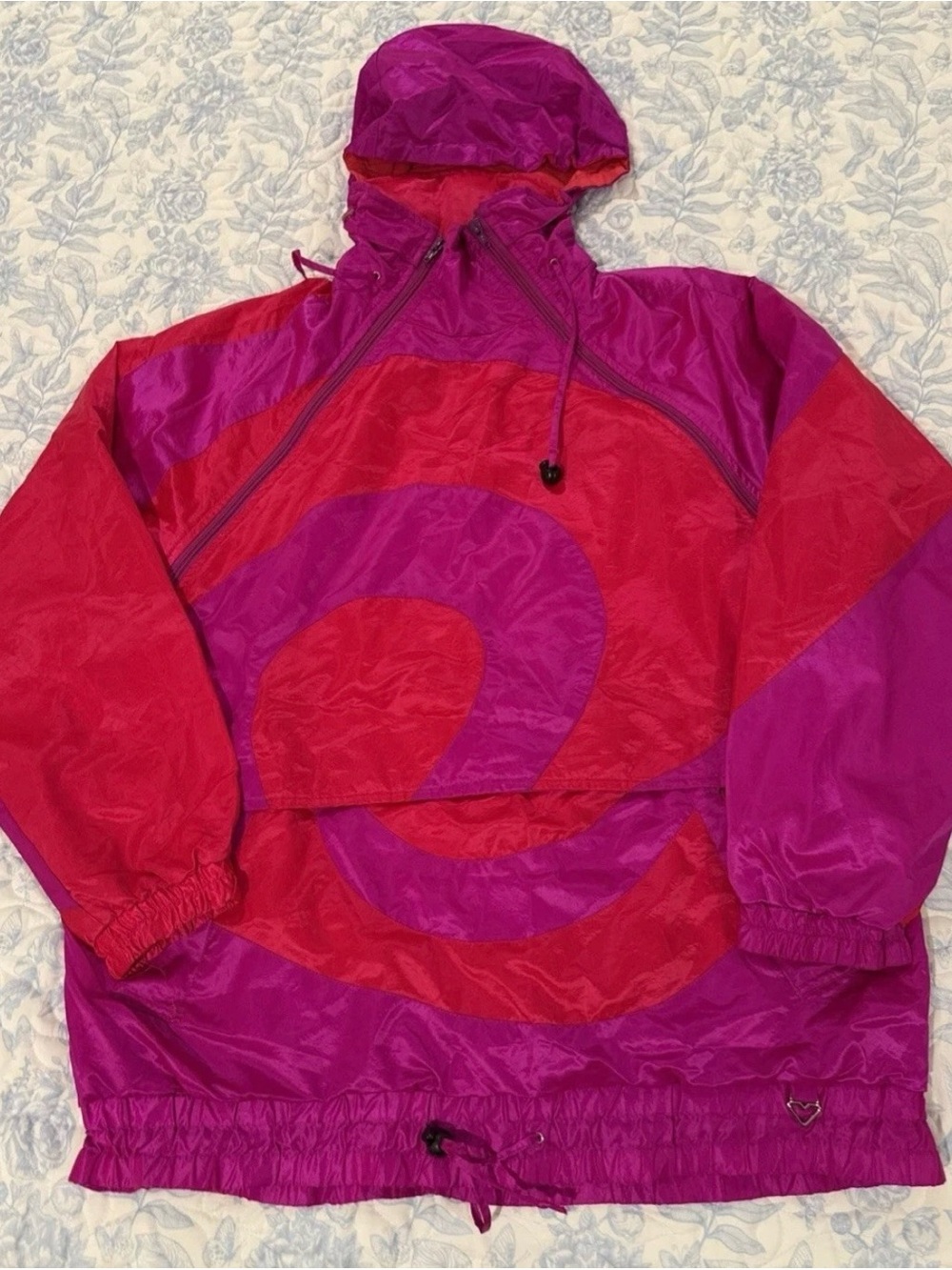 Obermeyer Size 12 Womens Pink Orange Ski Jacket Hooded Insulated Puffer